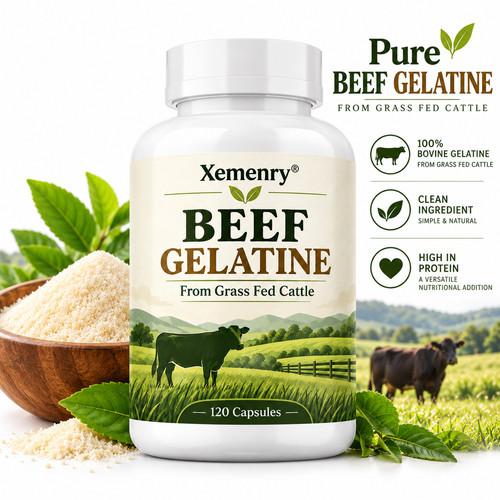 Beef gelatine capsules grass - gelatine,