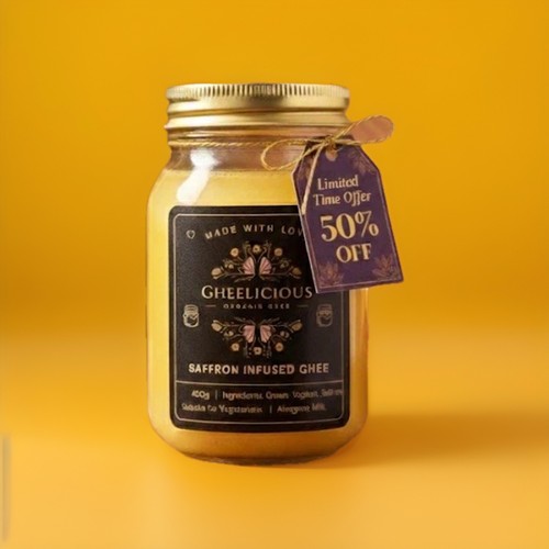Saffron infused organic ghee - infused,