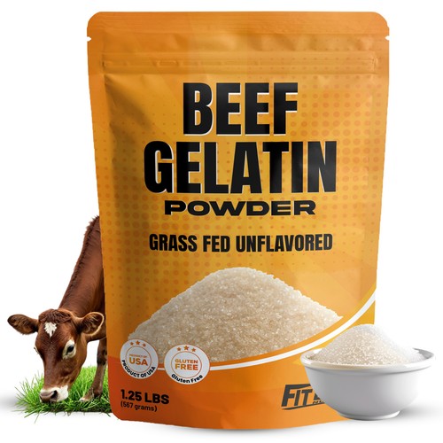 Beef gelatin powder lbs - 1.25,